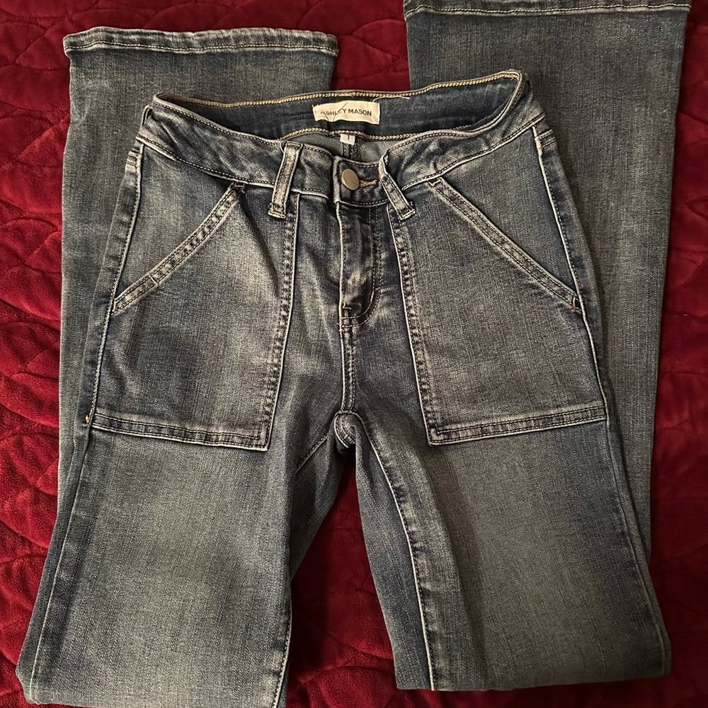 Ashley Mason Dark Blue Flare Jeans